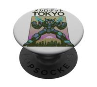 Mecha Robot Powering Up Boys Vintage Japanese Poster Tokyo PopSockets Adhesive PopGrip