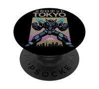 Mecha Robot Powering Up Boys Vintage Japanese Poster Tokyo PopSockets Adhesive PopGrip
