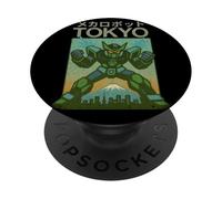 Mecha Robot Powering Up Boys Vintage Japanese Poster Tokyo PopSockets Adhesive PopGrip