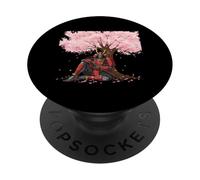 Mecha Robot Samurai Warrior Japan Tradition Ukiyo-E PopSockets Adhesive PopGrip