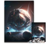 Mechanic Alien Planet 1000 Piece Jigsaw Puzzle Wooden Jigsaw Puzzles Brain-Challenging DIY Decorative Game, Family Interactive Toy 50x75CM/19.68x29.52inch