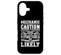 mechanic caution flying tools and offensive language likely Case for iPhone 17