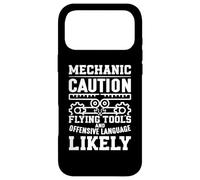 mechanic caution flying tools and offensive language likely Case for iPhone 17 Pro Max