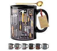 Mechanic Coffee Cup, Toolbox Set Car Mechanic, Mechanics Toolbox Coffee Mug 11oz, The Ultimate Tool-Inspired Ceramic Cup,Funny Tool Box Set Design Creative Space Cup 11oz Ceramic Cup Tea for Men (A06)