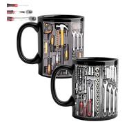 Mechanic Coffee Mug, 11oz Mechanic Mug for Men, Realistic Funny Mechanics Toolbox Set Pattern, for Car Mechanics Dad Husband Men's (MAX)