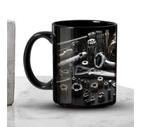 Mechanic Coffee Mug, Ceramic Printed Men’s Toolbox Design Cup, Bright Colorful Drinking Mug for Garage Workbench, Dorm Room, Home, Workshop, Auto Repair, Car Enthusiasts