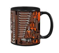 Mechanic Coffee Mug in the Shape of a Toolbox | 350ml Gift for Dad, Car Enthusiast | Ceramic Mug for Handyman | Father's Day, Birthday or Christmas Gift Idea