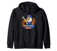 Mechanic Eagle Repair Workshop Hero Design Zip Hoodie