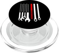 Mechanic Engineer Mechanist Garage American Flag Gift Idea PopSockets PopGrip for MagSafe