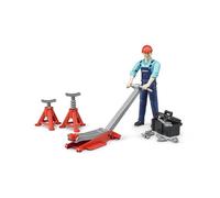 Mechanic Figure & Garage Accessories Play Set - Bruder 62100 Scale 1:16
