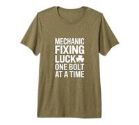 Mechanic Fixing Luck One Bolt at A Time Humor Premium T-Shirt