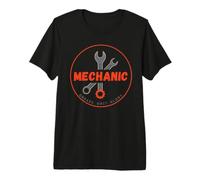 Mechanic Grease Grit Glory Badge Graphic Tee Premium T-Shirt