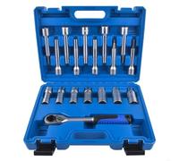 Mechanic Hand Tool Set 18Pcs Steering Hub Suspension Shock Absorber Strut Nut Removal Tool Socket Set Home Tool Kit with Hand Tools