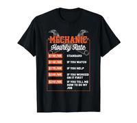 Mechanic Hourly Rate Shirt Mechanic Labor Rates Men's Value Graphic T-Shirt, Men, Black, L