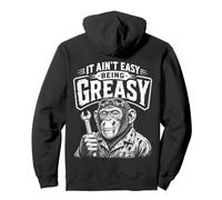Mechanic It Isn't Easy Being Greasy Ape Humor Pullover Hoodie