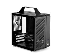 Mechanic Master Cool Cube Series C24 Mini-ITX Case/Alumium/Steel/GPU Length Within 245mm, SFX/L PSU Computer Case (Elegant Black Air Version)