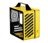 Mechanic Master Cool Cube Series C24 Mini-ITX Case/Alumium/Steel/GPU Length Within 245mm, SFX/L PSU Computer Case (Polar Yellow Air Version)
