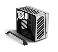 Mechanic master Cool Cube Series C34Pro Side penetrating 360 AIO/ATX Motherboard Portable Desktop Computer Aluminum Alloy case(Moonlight Silver)