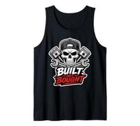 Mechanic Skull Built Not Bought Graphic Tank Top