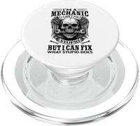 Mechanic skull wrench men gifts funny PopSockets PopGrip for MagSafe