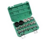 Mechanic Socket Tool Set 21PCS 1/2 Socket Spanner Multi-Tooth Socket Set For 6 And 12 Points External Multi-Tooth Socket Box Auto Repair