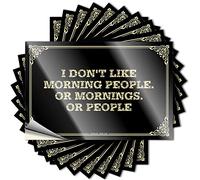 Mechanic Stickers I Don't Like Morning People. Or Mornings. Or People Stickers Stickers for Your Car Car Stickers Funny (Color : Colour, Size : 8X12CM)