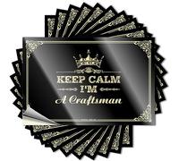 Mechanic Stickers Keep Calm I'm A Craftsman Stickers Bar Accessories for Man Cave Bar Accessories for M(12X18CM)