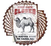 Mechanic Stickers Keep Gate Closed No Matter What The Camel Say Funny Sticker 10 Pcs Men Decor Car Stickers(6X9CM)