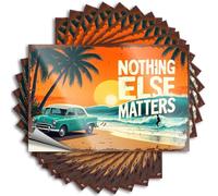 Mechanic Stickers Nothing Else Matters But This Vintage Beach Drive. Stickers 10Pcs Decor Signs Funny Bumper Sticker(12X18CM)