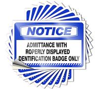 Mechanic Stickers Notice Admittance with Properly Displayed Identification Badge Only Stickers 10 Pcs Inappropriate Stickers Funk Around and Find Out St(12X18CM)