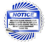 Mechanic Stickers Notice Members Please Rerack Your Weights After Stickers 10 Pcs Funny Car Decals Adult Humor Stickers(12X18CM)