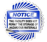 Mechanic Stickers Notice This Facility Does Not Permit The Storage of Hazardous Materials Stickers 10 Pcs Funny Sticker Car Accessories(6X9CM)