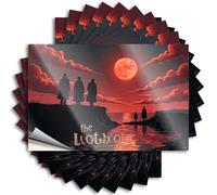 Mechanic Stickers The Lighthouse: A Mysterious Sunset Gathering Stickers 10Pcs Beer Signs for Man Cave Man Cave Bar(12X18CM)