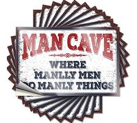 Mechanic Stickers Where Manlly Men Do Manly Things Funny Sticker 10 Pcs Car Stickers and Decals Car Warning Sticker(8X12CM)