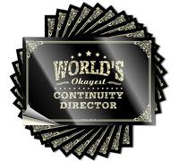 Mechanic Stickers World's Okayest Continuity Director Stickers Bar Accessories for Man Cave Bar Accessories for M(8X12CM)