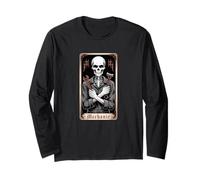 Mechanic Technician Car Repair Gothic Tarot Card Support Long Sleeve T-Shirt