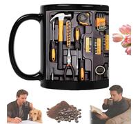 Mechanic Toolbox Coffee Mug, 11 oz Ceramic Novelty Cup with Insulated Handle & Anti-Slip Base, Realistic Tool Box Design for Hot or Cold Drinks, Creative Gift for Mechanics, DIYers, Dad & Husband (1)
