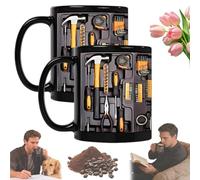 Mechanic Toolbox Coffee Mug, 11 oz Ceramic Novelty Cup with Insulated Handle & Anti-Slip Base, Realistic Tool Box Design for Hot or Cold Drinks, Creative Gift for Mechanics, DIYers, Dad & Husband (2)