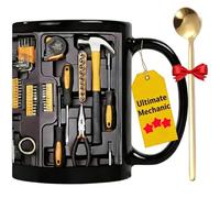 Mechanic Toolbox Coffee Mug, Tool Box Coffee Mug 11oz Novelty Toolbox Ceramic Coffee Cups for Birthday Christmas Anniversary, Tool Box Tea Mug Funny Gift for Husband Dad (1 PCS)