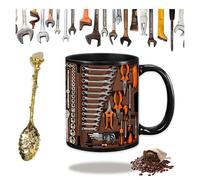 Mechanic Toolbox Mug 11oz Ceramic, Funny Toolbox Coffee Mug for Mechanics -Gift for Husband & Dad, Dishwasher & Microwave Safe (Set B)