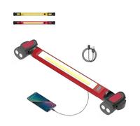 Mechanic Work Light, 3000LM LED Magnetic Light Bar with Hooks,5200mAh Cordless Rechargeable Hood Lights,Waterproof Shatterproof Portable Spotlight for Camping, Emergency,Car Repair,Jobsite