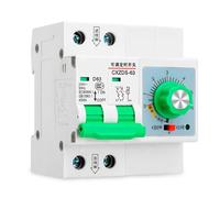 Mechanical Adjustable Timer Switch 63A 13000W for Industrial Equipment, 1min-6h Timing Range, Overload & Short Circuit Protection, Rail Mountable