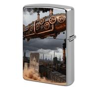 Mechanical Airship Lighter Case Metal Double-Sided Lighter Cover Pocket Lighters Sleeve Windproof Lighters Accessories for Men Women