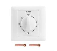 Mechanical and Digital Timer Switch for Home and Garden, 15A 240V Countdown Timer with Wall Socket Panel for Water Pumps, Heaters, Air Conditioners and(15 Minutes)