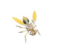 Mechanical Bee Model Metal 3D Insect Puzzle, 118PCS Steampunk DIY Assembly 3D Model Kits to Build Display Piece Hobby Gift for Adults Teens Collection