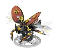 Mechanical Beetle V8 Engine Model - 558PCS Steampunk Art Sculpture Kit | Cyberpunk Beetle Design | 558 Premium Parts | V8 Engine + Insect Biomechanics | Articulated Movement | Unique Art Piece