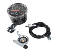 Mechanical Bicycle Speedometer Analogue 26-29 Inch Aluminium | Battery-free mechanical speedometer for precise distance and speed measurement.