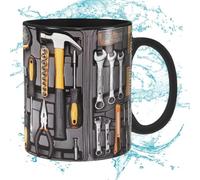 Mechanical Black Mug, Mechanics Toolbox Set, Funny Black Ceramic Coffee Mug, Mechanical Black Mug, Professional Coffee Mug, Functional Design, Au Mechanic Gift