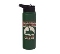 Mechanical Bull Riding Champ Stainless Steel Insulated Water Bottle