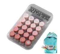 Mechanical Button Desk Calculator, Manual Key Input Device, Handheld Anti Slip Base, Tactile Press Key Layout, Office Calculation Equipment, Home Office Accounting Math